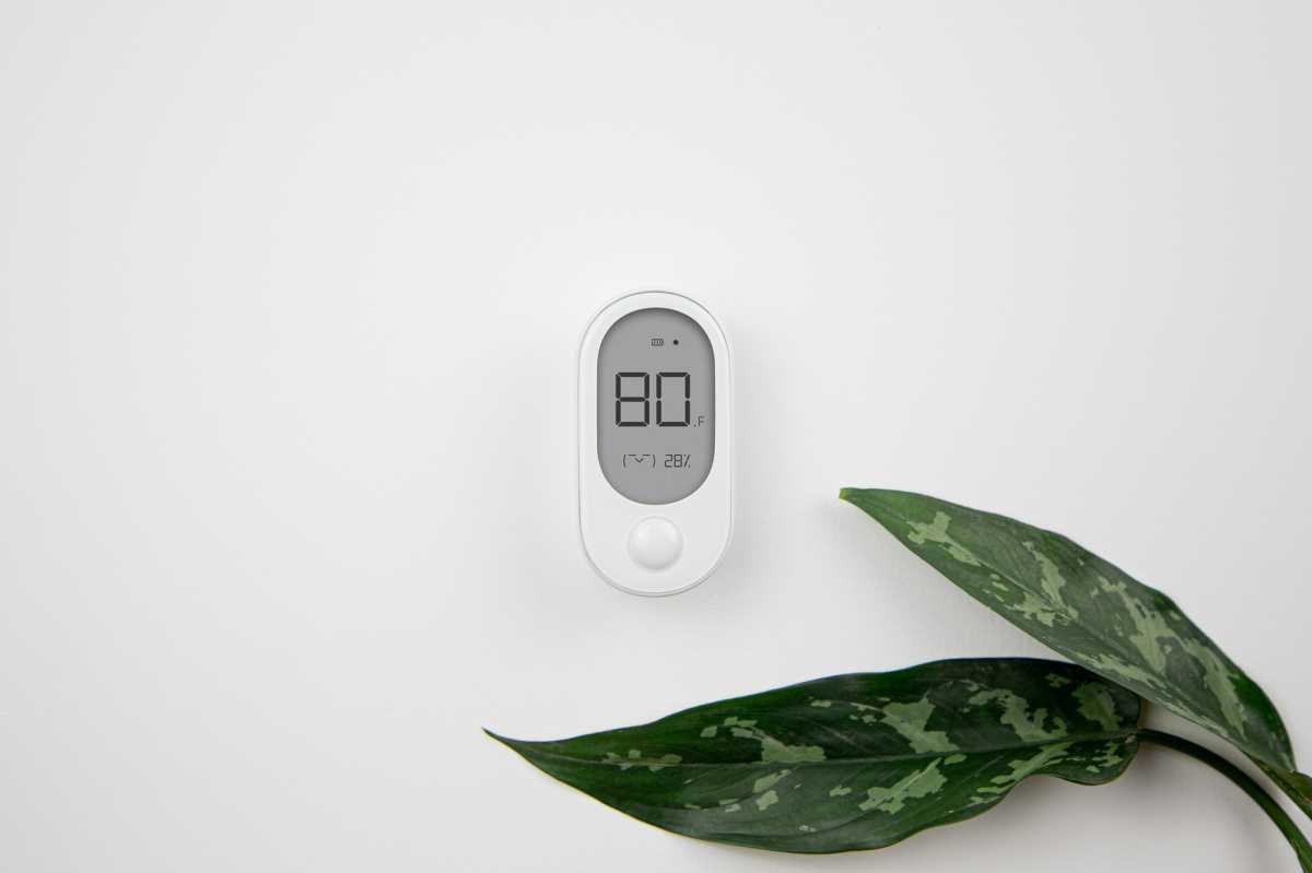 Wyze Room Sensor mounted on a wall.