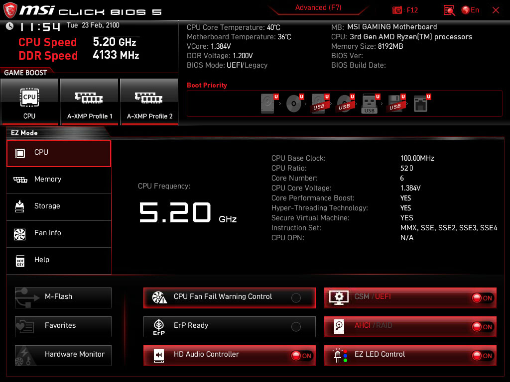  X570S MSI Carbon EK X BIOS