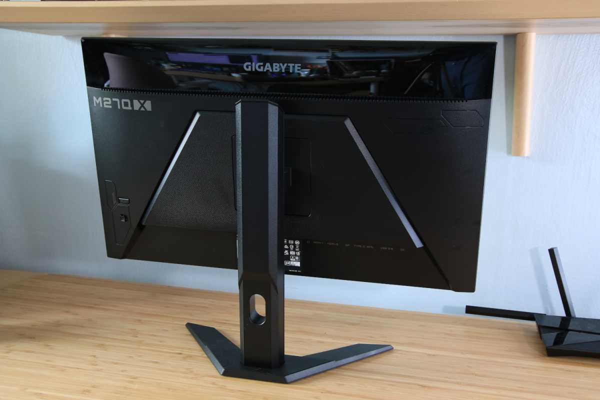 Gigabyte M27Q X monitor backside