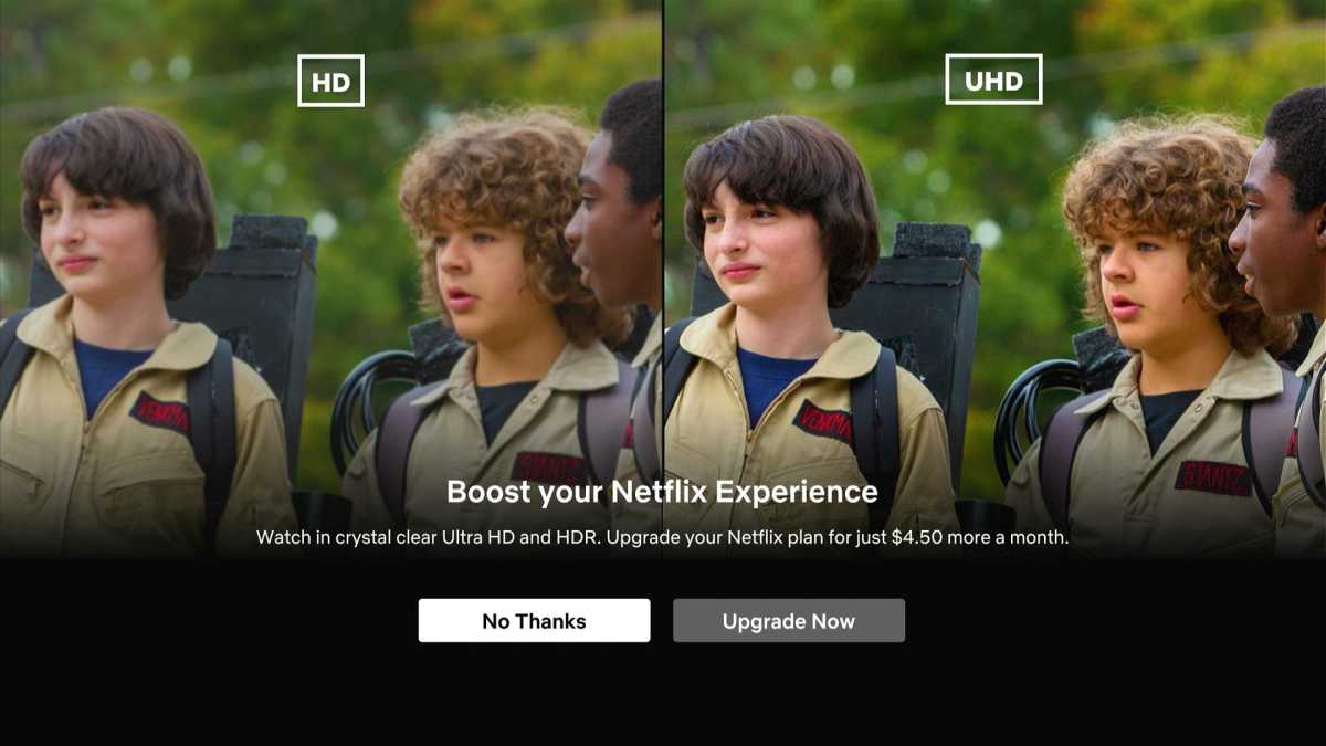 Netflix 4K upsell