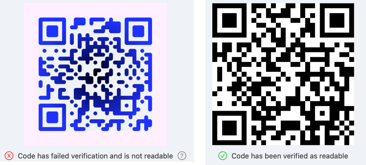qr factory not verified and verified