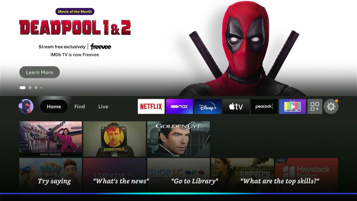 Using a voice command on Fire TV