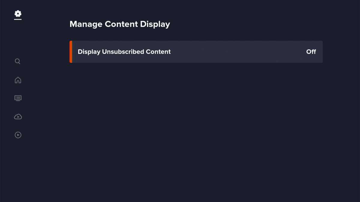 Sling TV option to hide unsubscribed channels