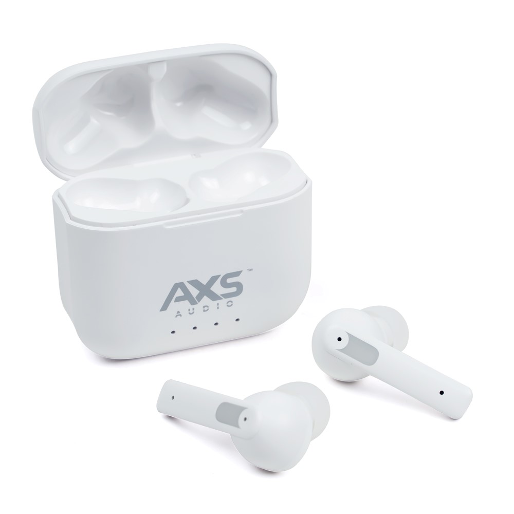 AXS Earbuds outside of charging case