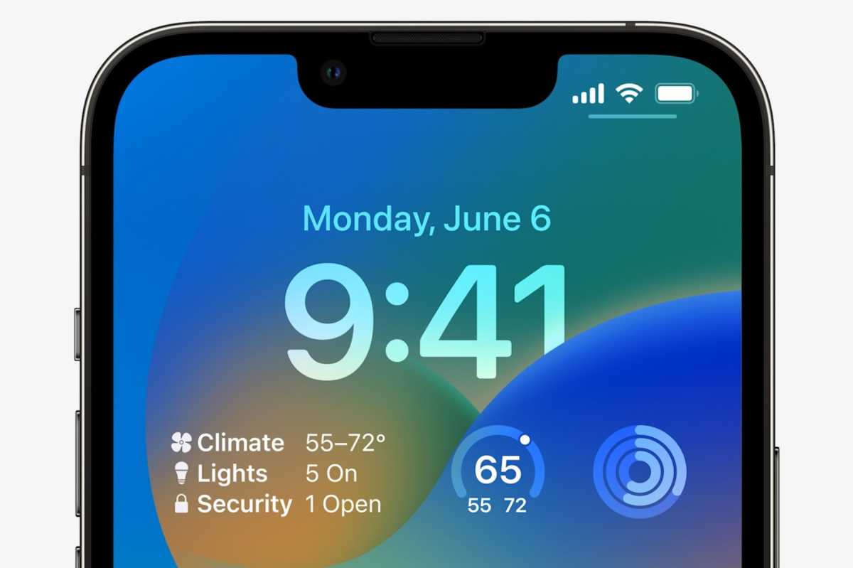 iOS 16 lock screen widget for Home app