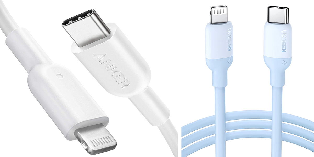iPhone charge cables Anker and UGreen