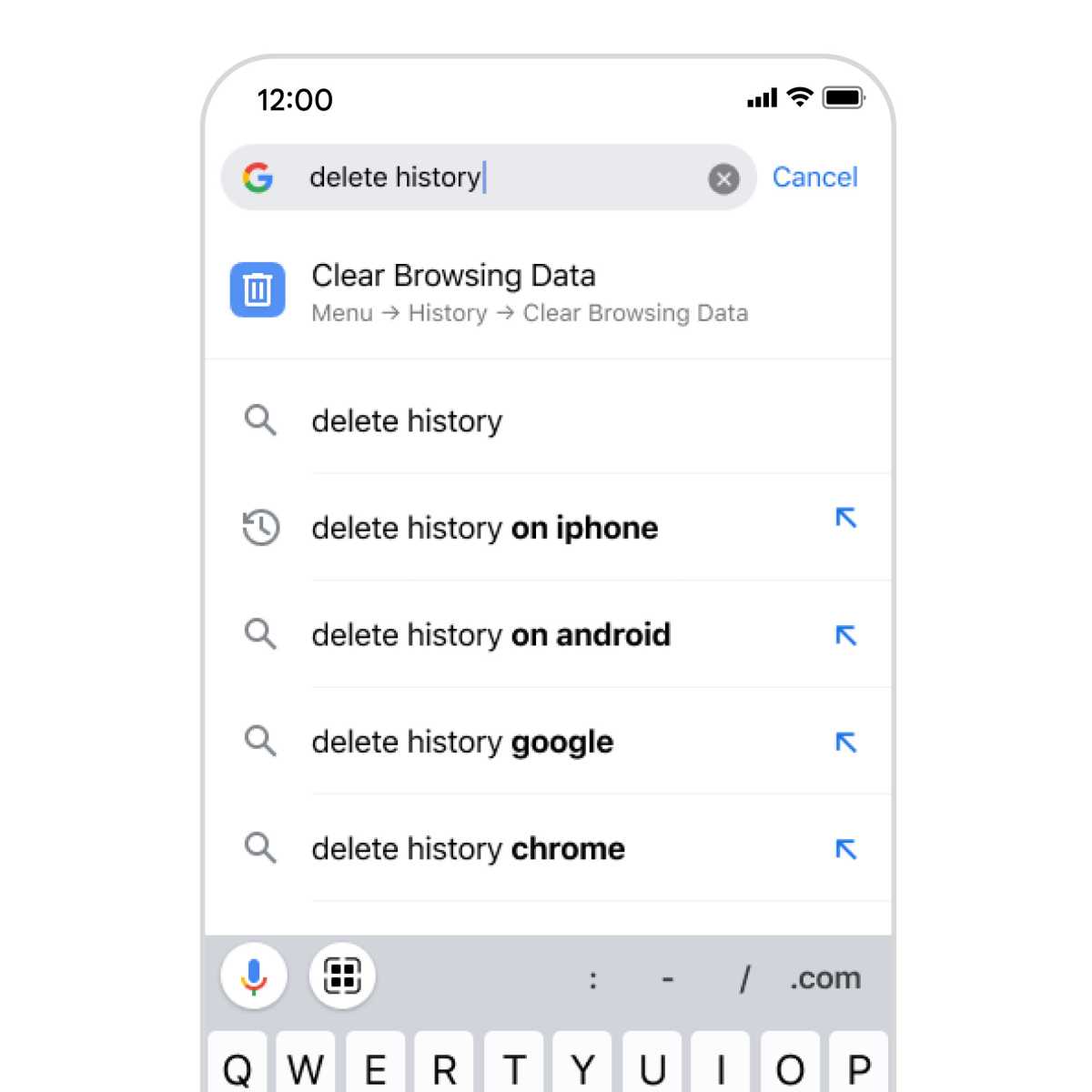 iOS'ta yeni Chrome Eylemleri özelliği