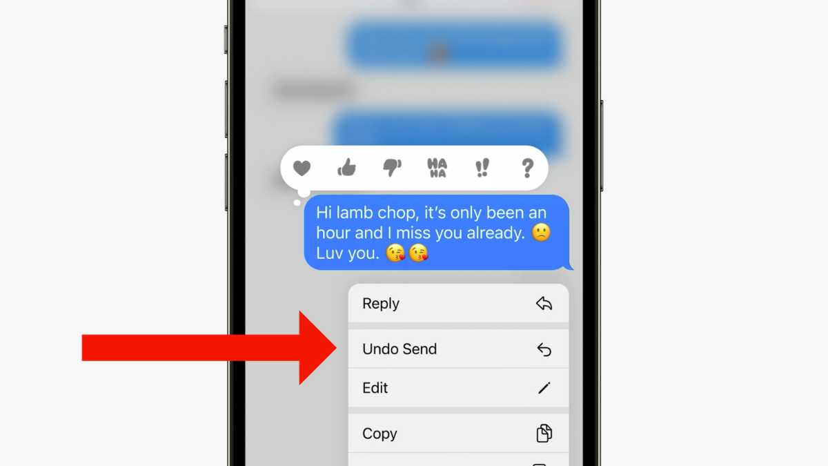 Annuler les fonctionnalités d'envoi pour les messages dans iOS 16