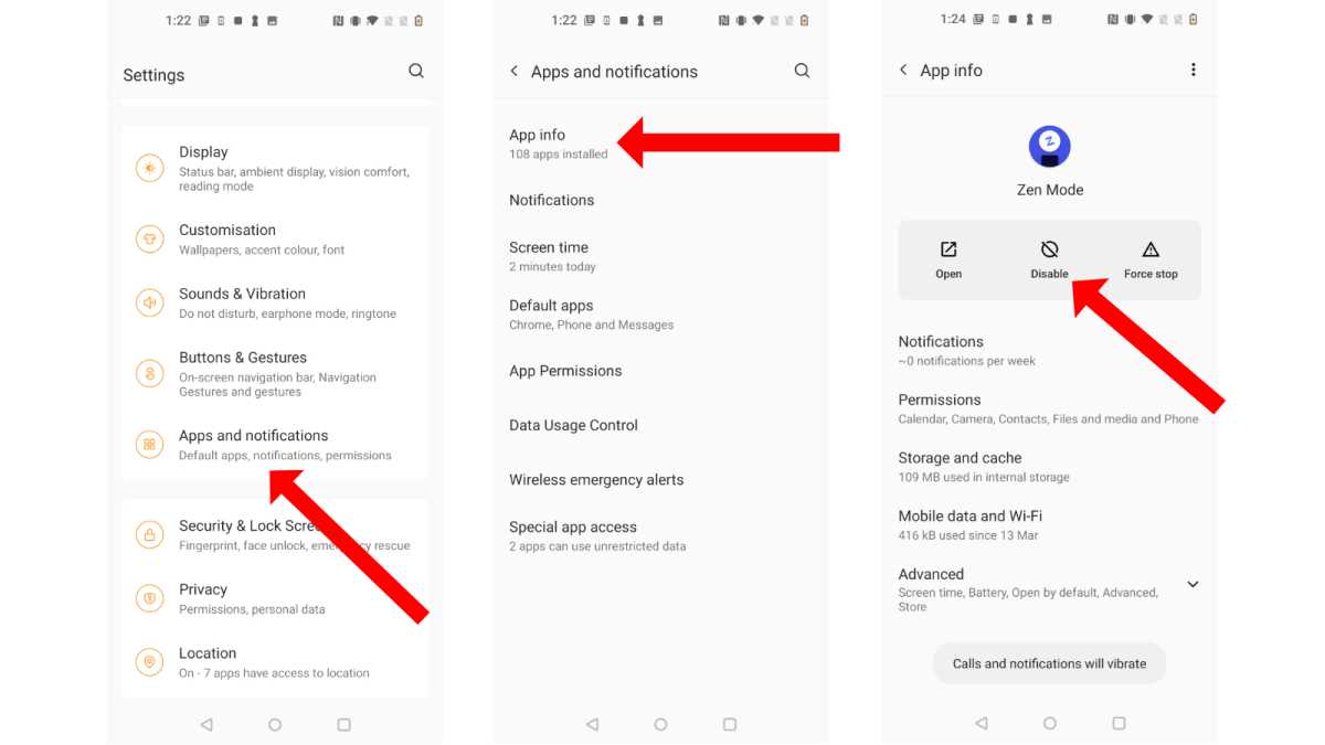 How to disable apps on Android