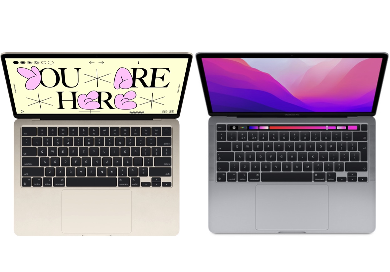 macbook air m2 vs macbook pro m2