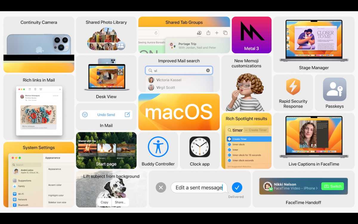 Features of macOS Ventura