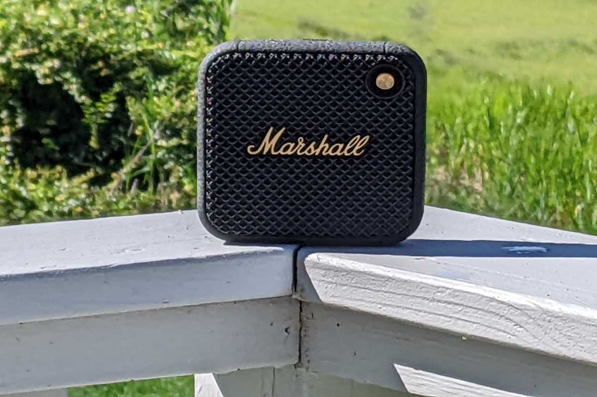 The Marshall Willien, fully weatherproof, is comfortable in the outdoors.