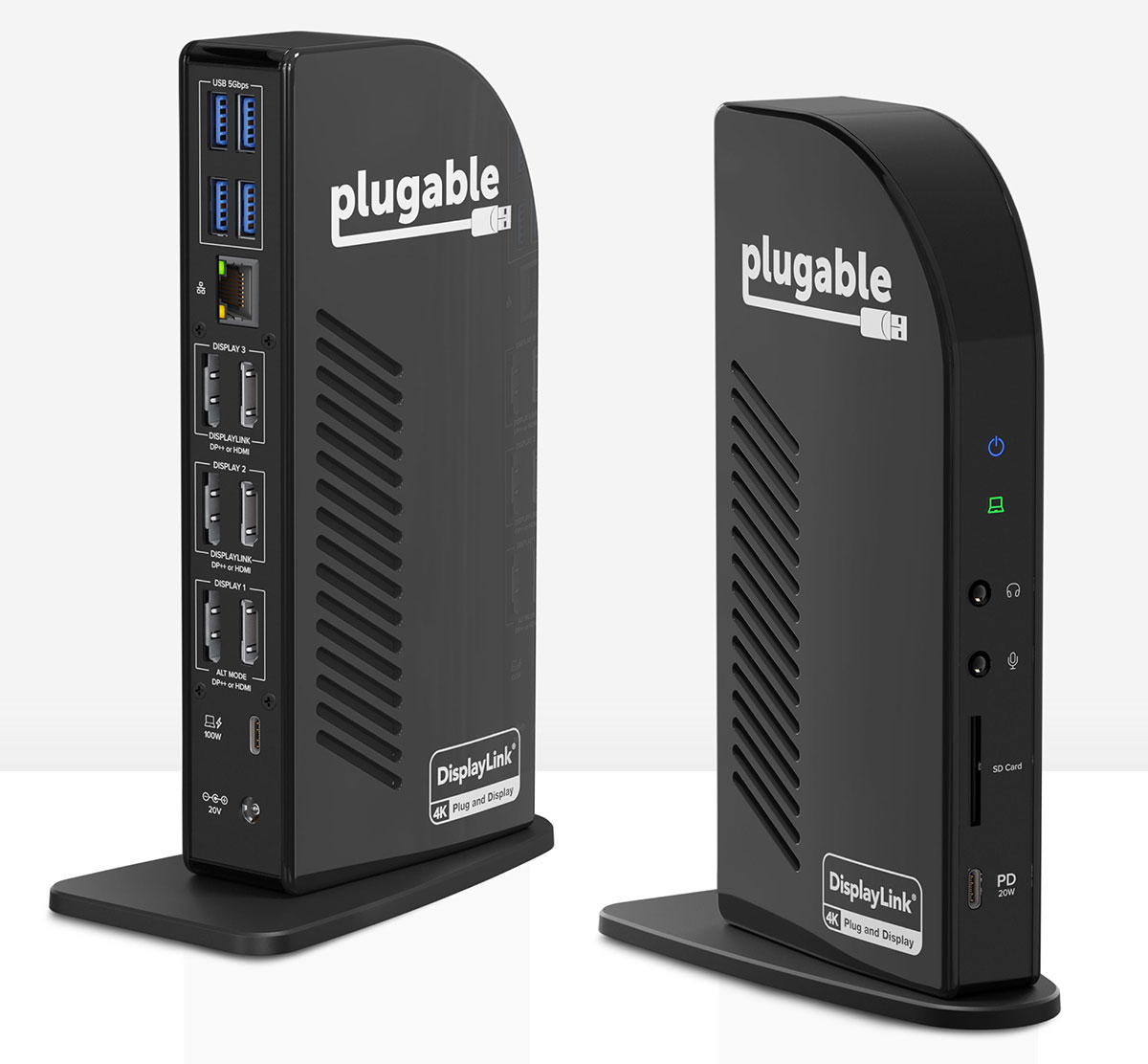 Plugable Triple 4K Display Docking Station ports