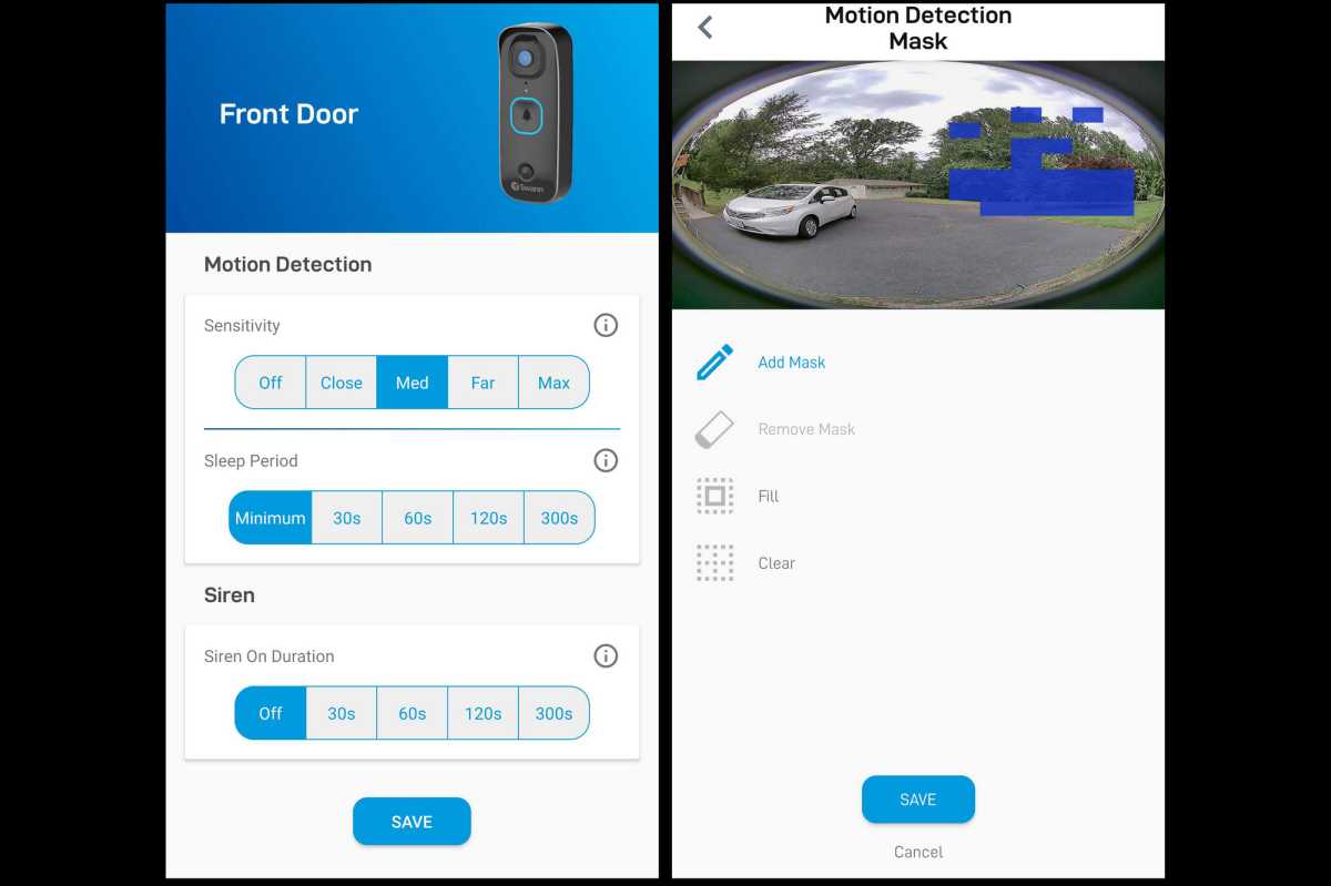 SwannBuddy app showing settings