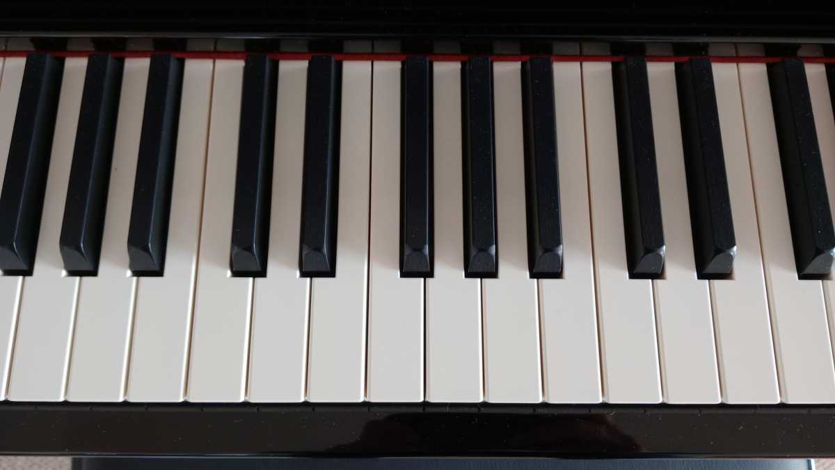 The keys on a piano