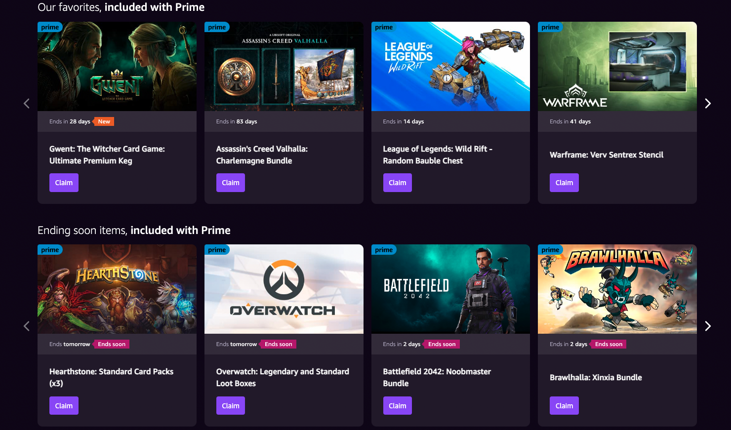 all twitch prime free games