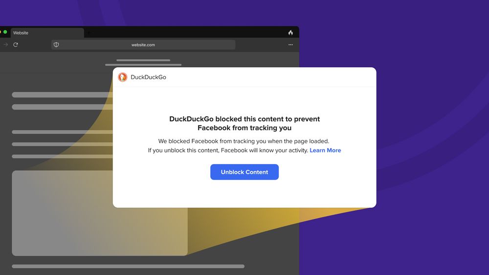 DuckDuckGo Facebook block