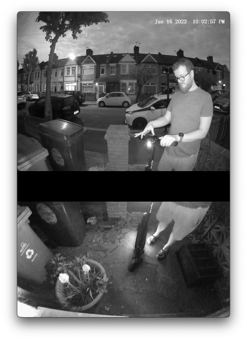 Eufy Video Doorbell Filmagem de câmera dupla - noite