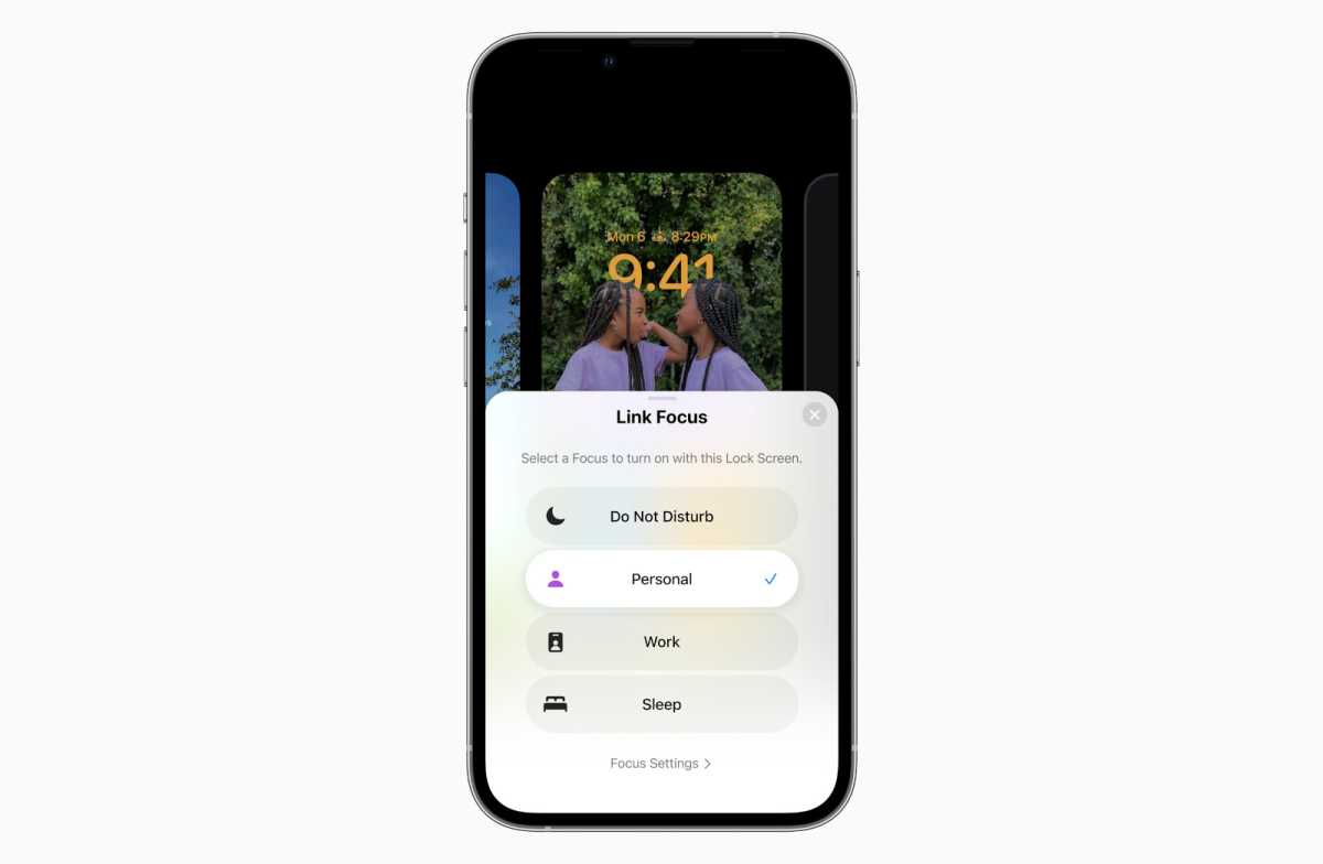 iOS 16: vincular Focus a una pantalla de bloqueo
