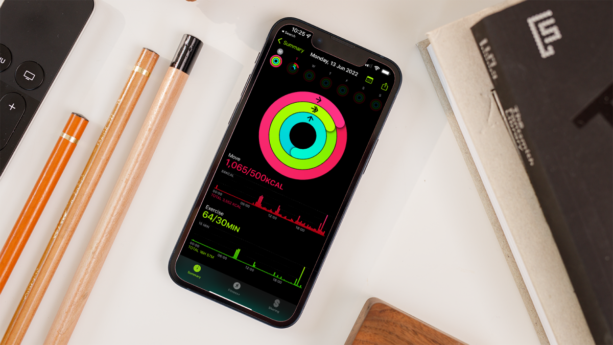 A screenshot of the Fitness app on an iPhone 13