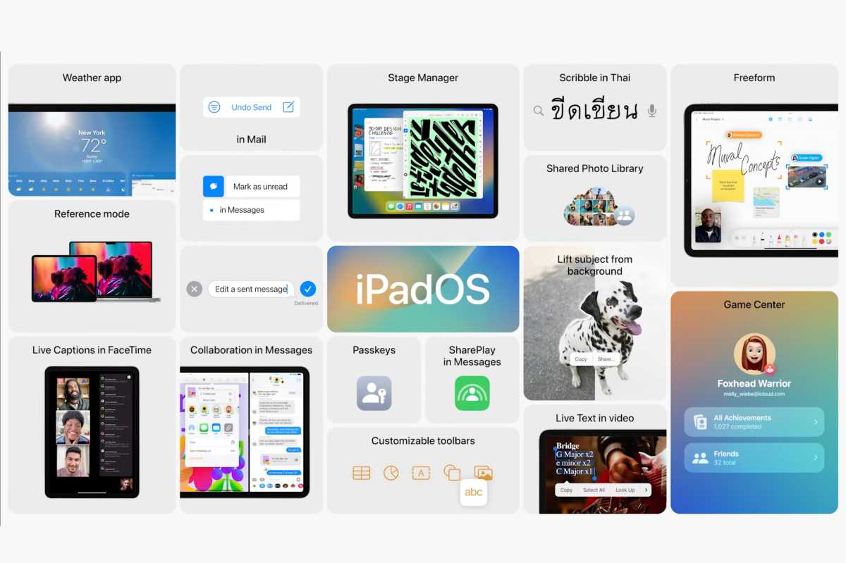 iPadOS 16 özellikleri