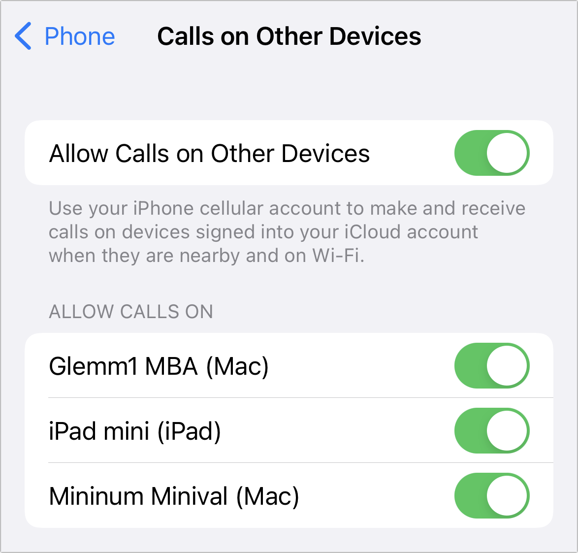 mac911 calls on other devices ios bordered