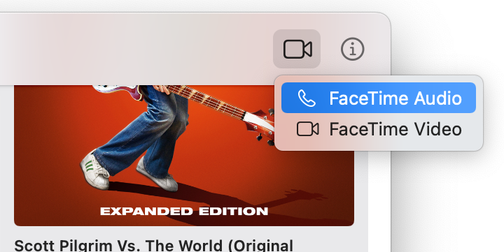 mac911 facetime audio via mac messages