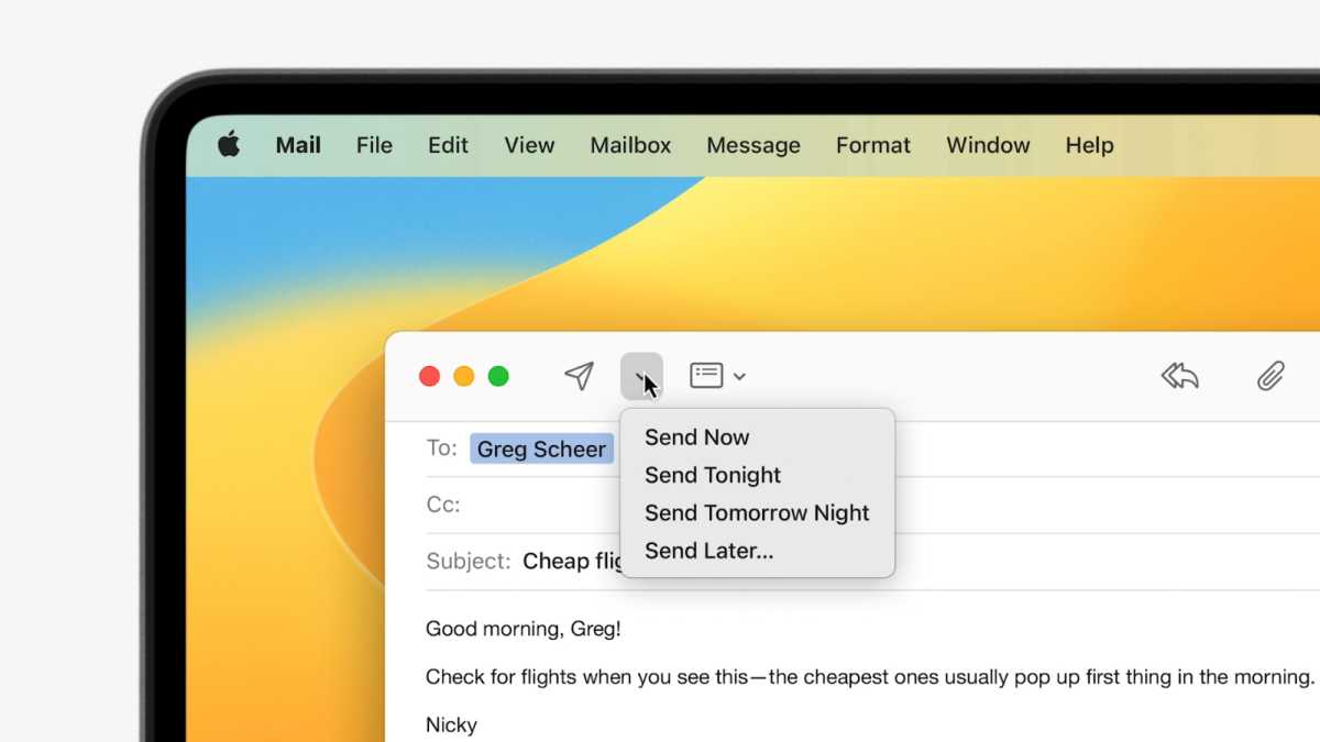 Nuevas funciones para Mail en macOS 13