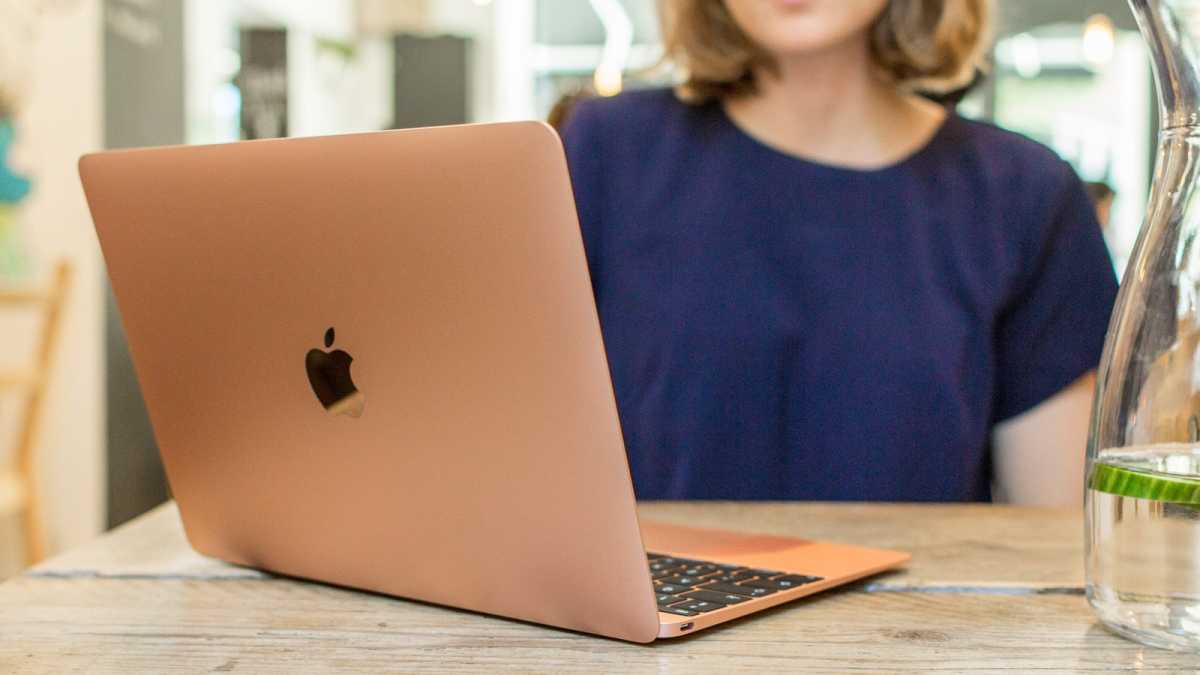 Apple's 12-inch MacBook from 2017 in pink