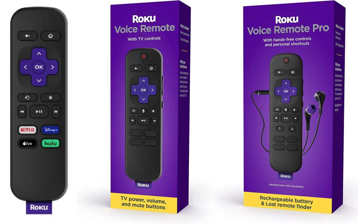 Roku Simple Remote, Voice Remote, and Voice Remote Pro