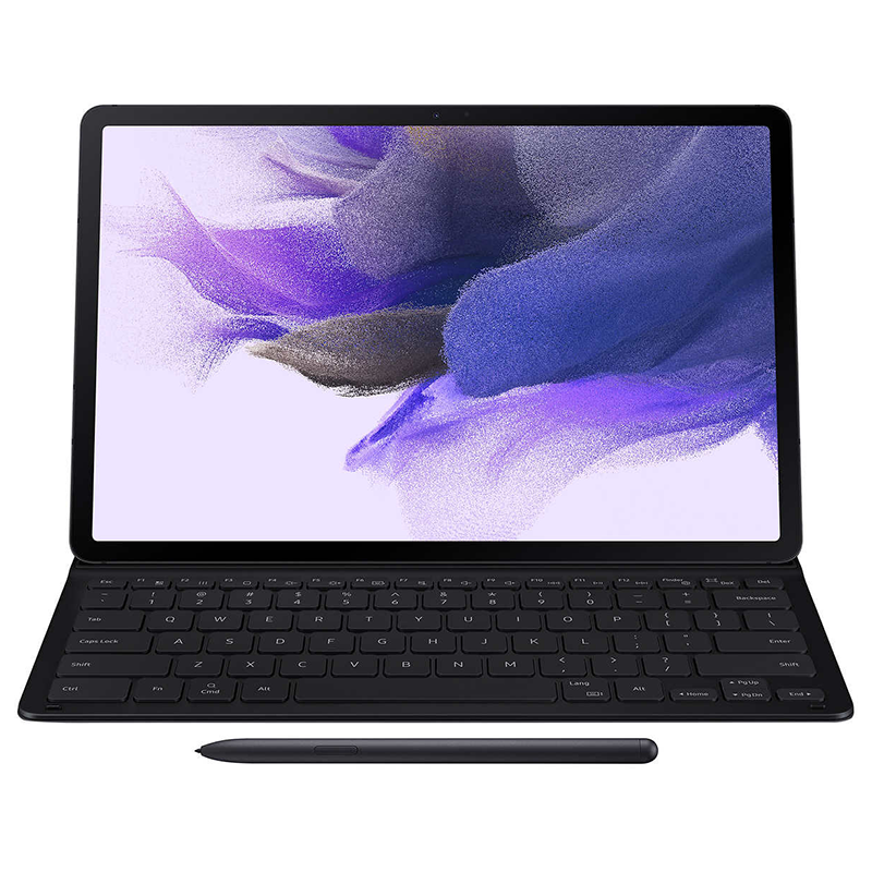 Samsung Galaxy Tab S7 FE tablet with keyboard