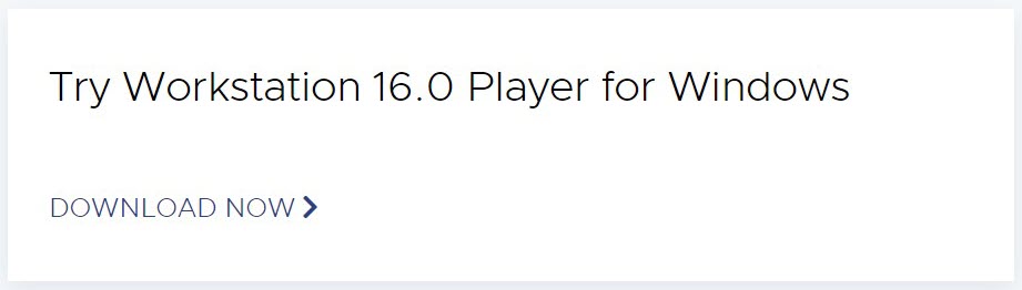 Workstation Player for Windows download link
