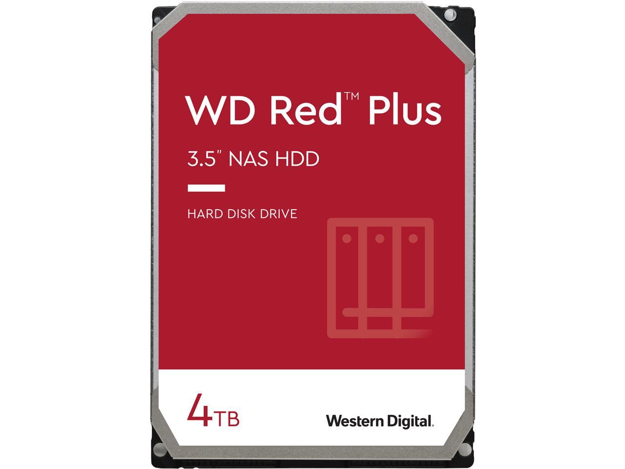 WD Red Plus 5400RPM SATA Internal Hard Drive - 4TB