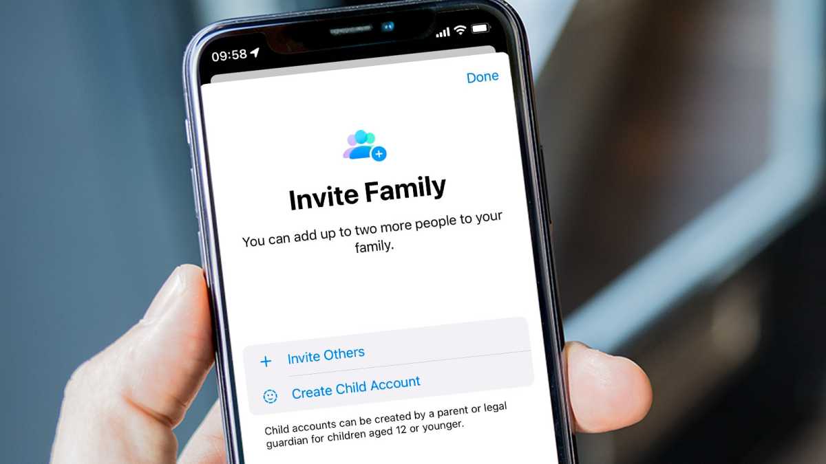 Apple Family Sharing add family member