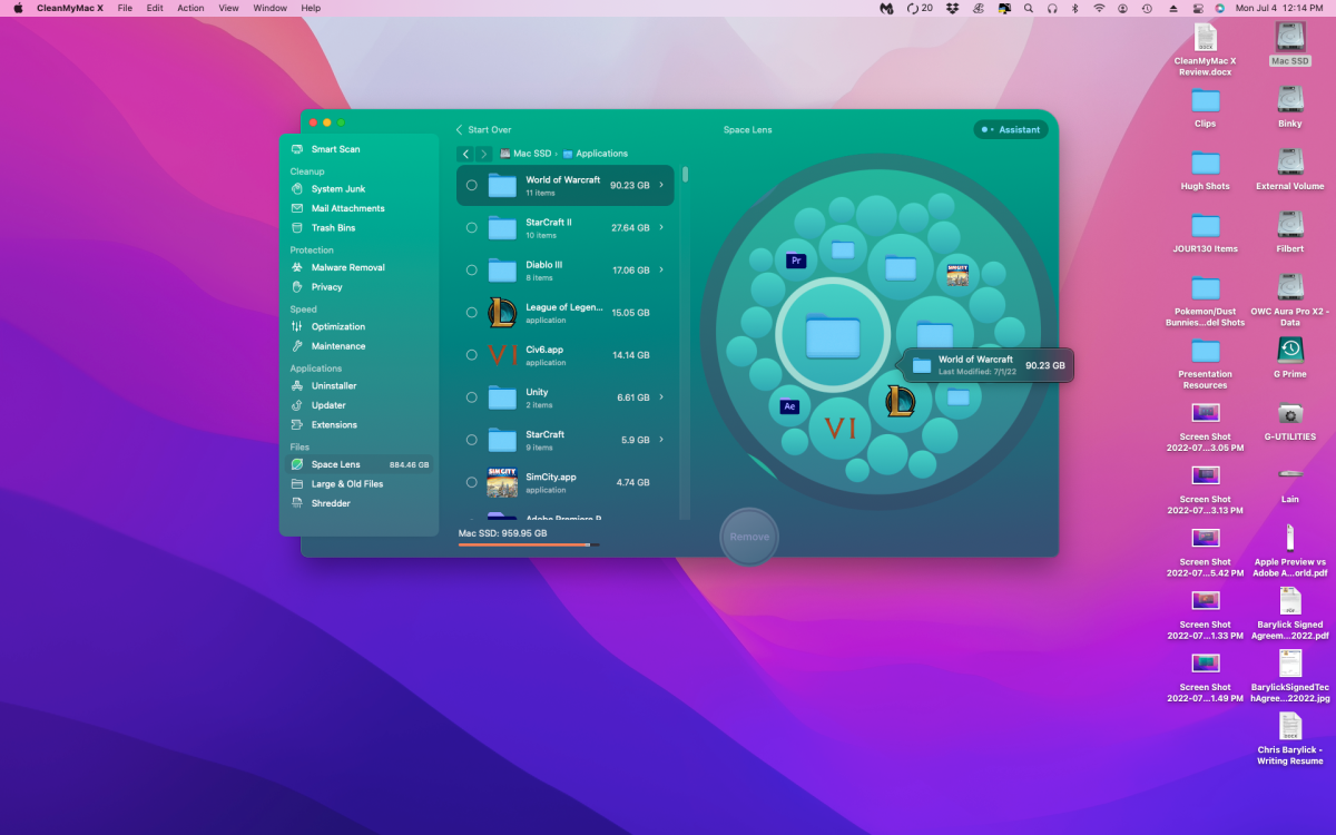 CleanMyMac, Mac'inizin menü çubuğuna akıllı bir ekleme getiriyor 3 CleanMyMac X ekran görüntüsü