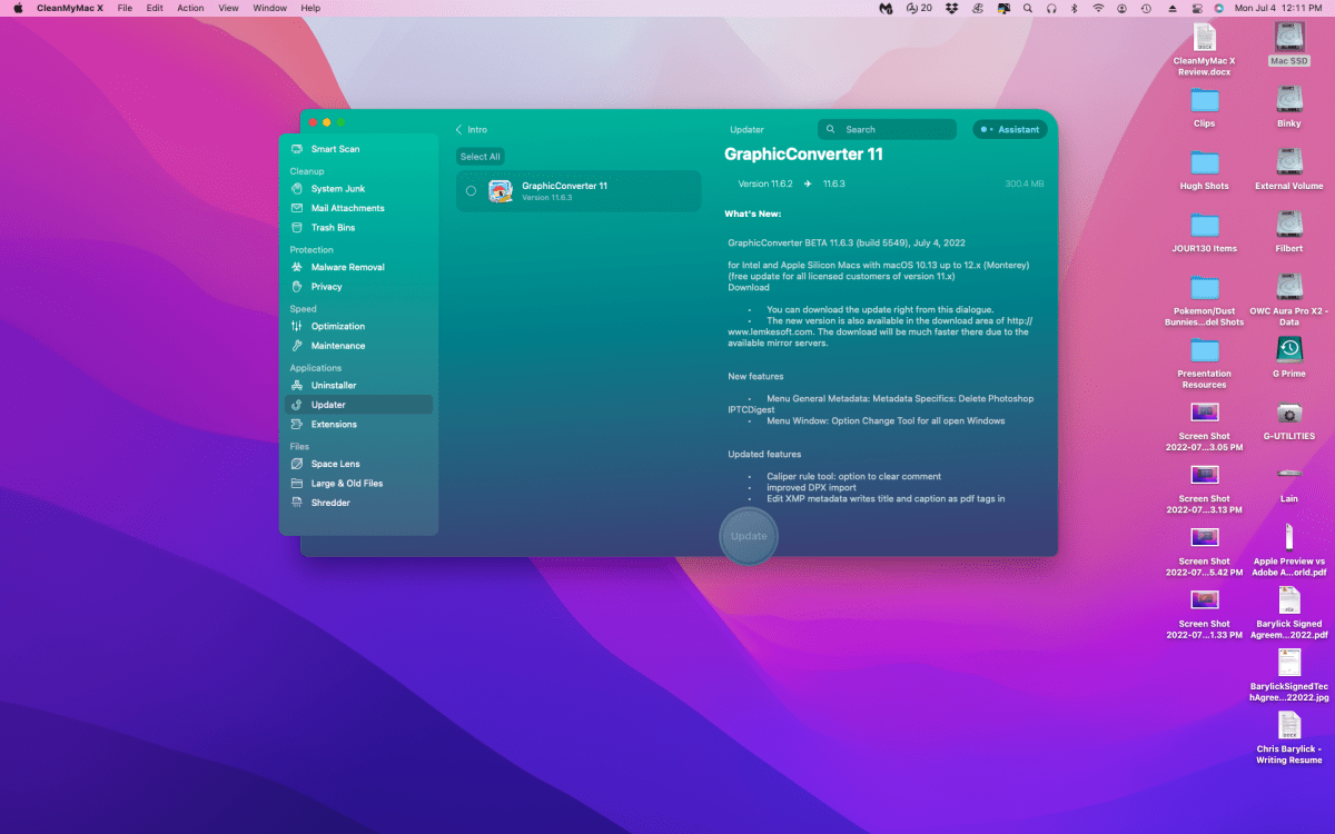 CleanMyMac X screenshot