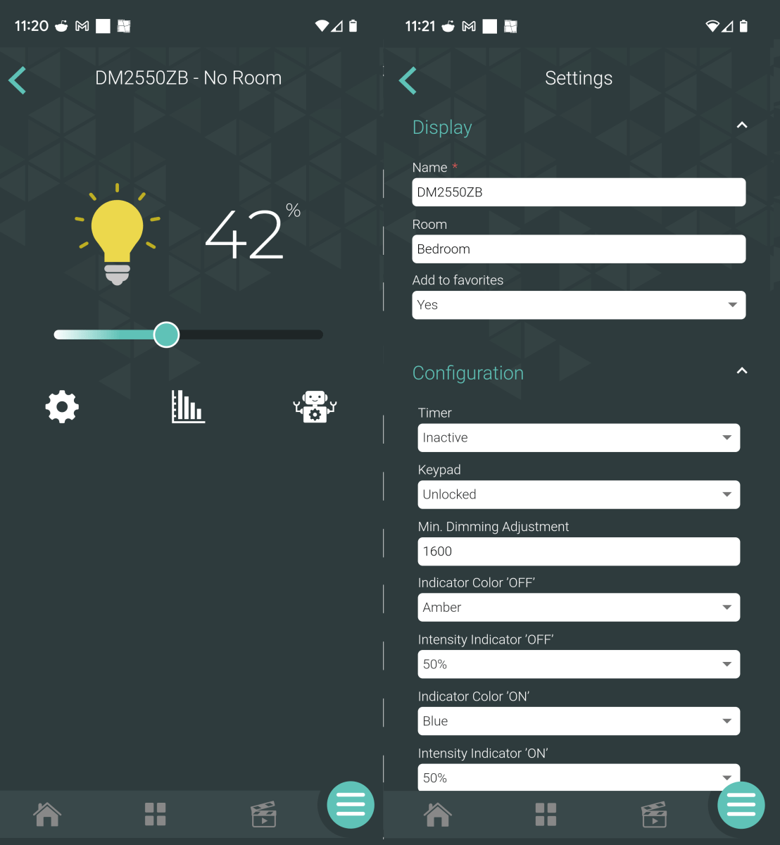 Sinopé Smart Adaptive Phase Dimmer (DM2550ZB) app