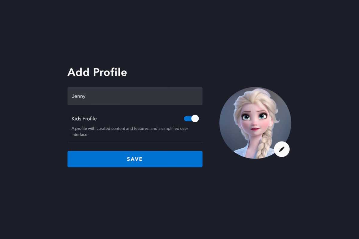 Disney Plus agregar perfil de niño