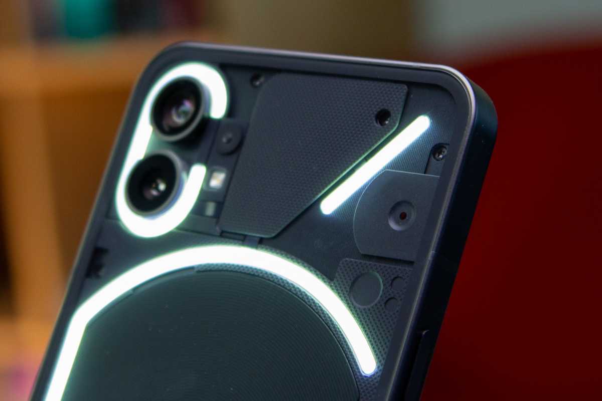 Nothing Phone (1) with Glyph Lights on