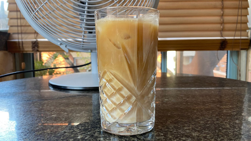 Iced coffee in a glass