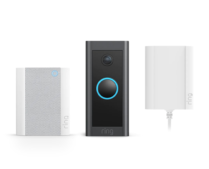 Ring Video Doorbell Wired with Plug-In Adapter and Chime