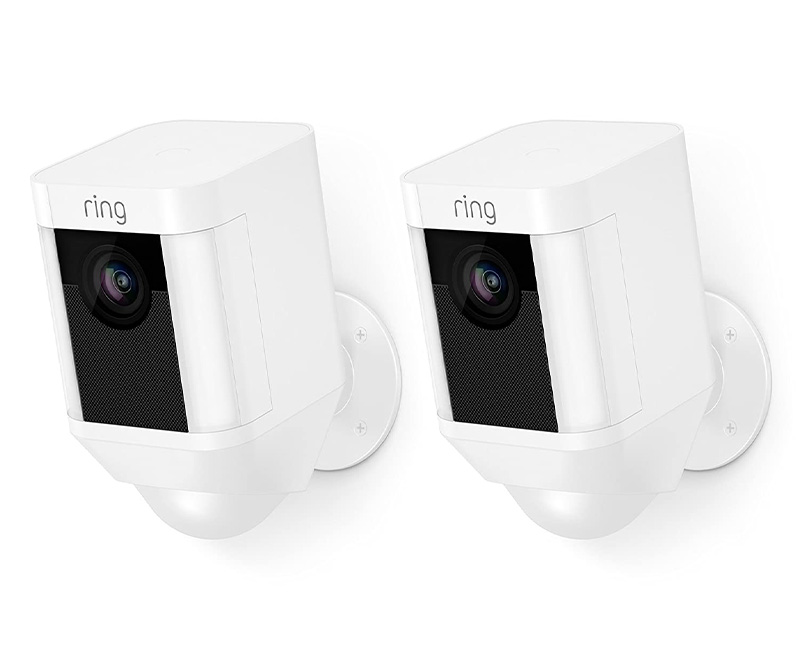 2 pack of Ring spotlight cameras