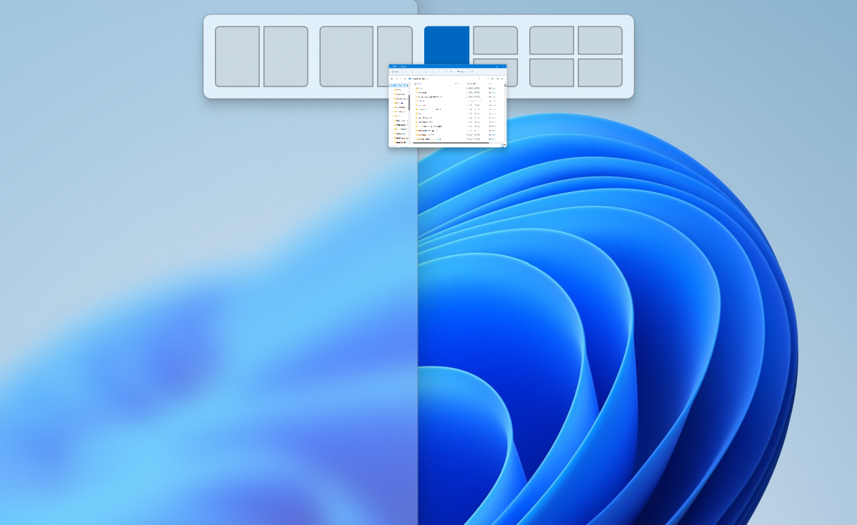 Microsoft Windows 11 22H2 snap bar
