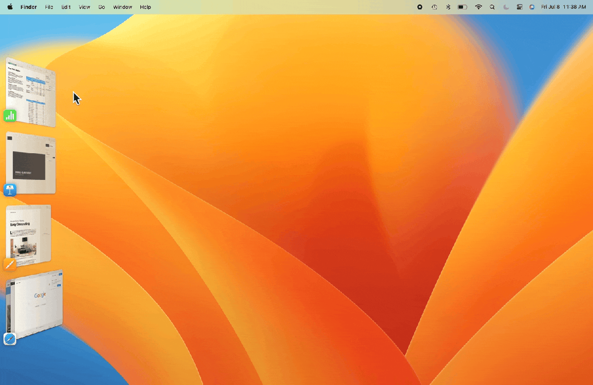 macOS 13 Ventura'da Stage Manager nasıl kullanılır? 3 Sahne Yöneticisinin Gösterisi