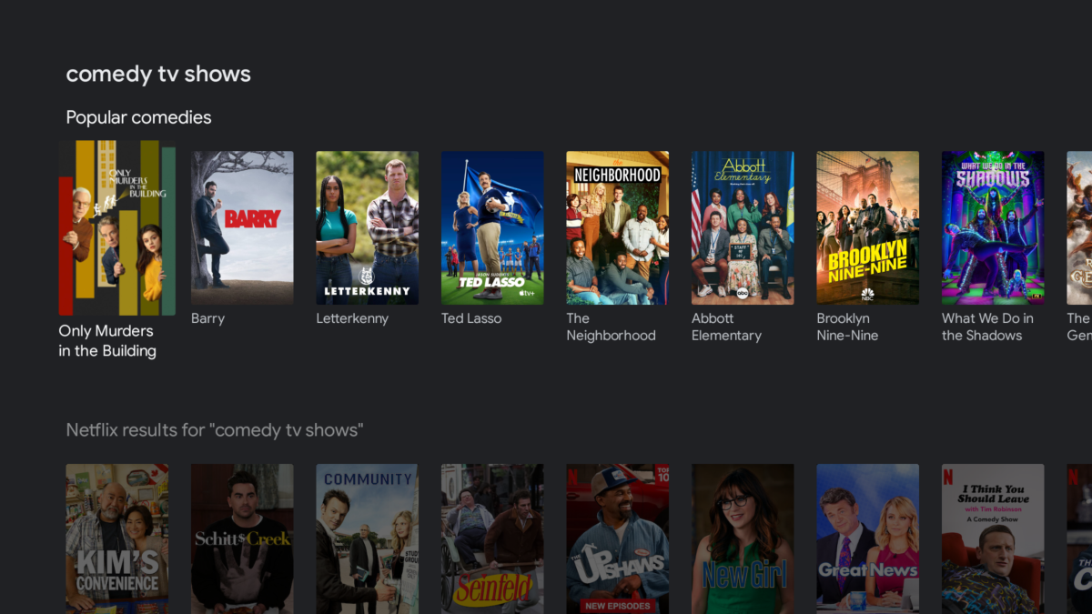 Genre search on Android TV