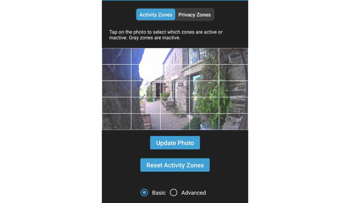 Activity Zone settings for Blink Doorbell