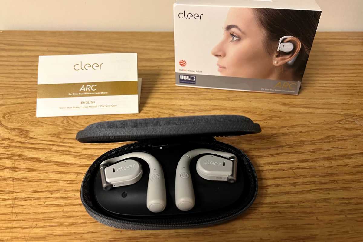 Cleer Audio ARC Open-Ear True Wireless Headphones with Touch Controls,  Long-Lasting Battery Life, Touch Control, and Powerful Audio for Music