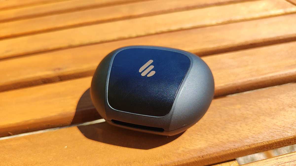 Top down shot of charging case for Edifier Neobuds S