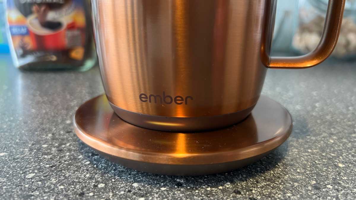 Close-up of the Ember Mug2's LED