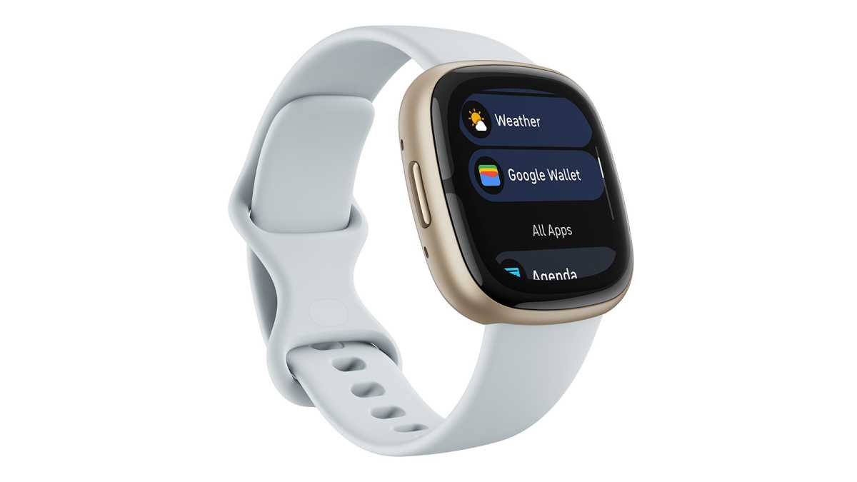 Fitbit Sense 2 in gold with white strap